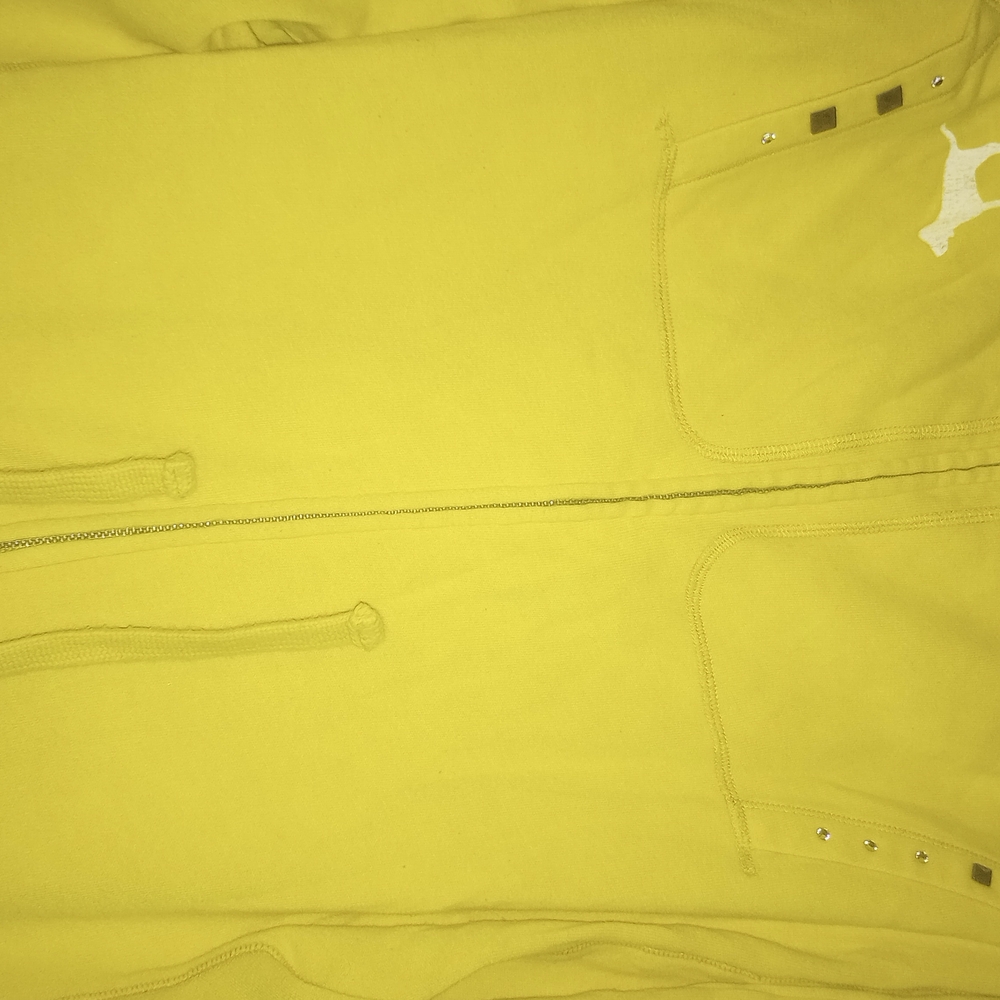 Victoria Secret Yellow Zip-Up Hoodie Graphic Size Large - Picture 7 of 10